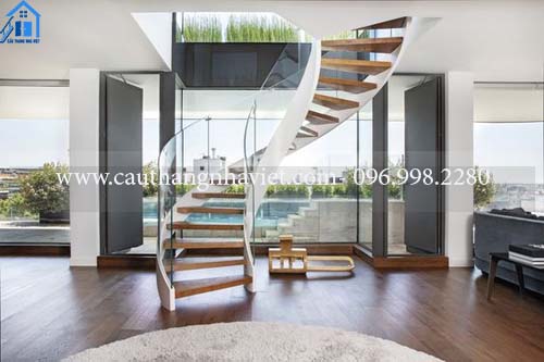 Mẫu cầu thang xoáy trôn ốc đẹp ms01
