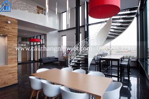 mẫu cầu thang xoắn ốc cao cấp cho nhà phố